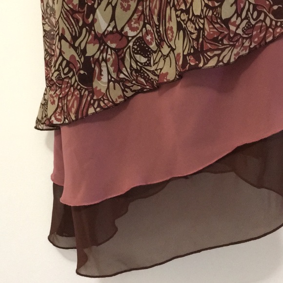 Blouse, beautiful light weight Browns and rose. - Picture 3 of 3